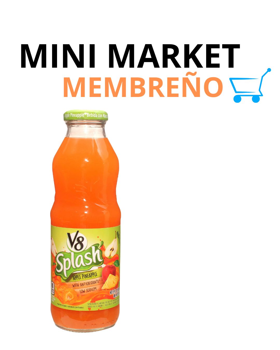 Jugo v8 splash piña 473ml