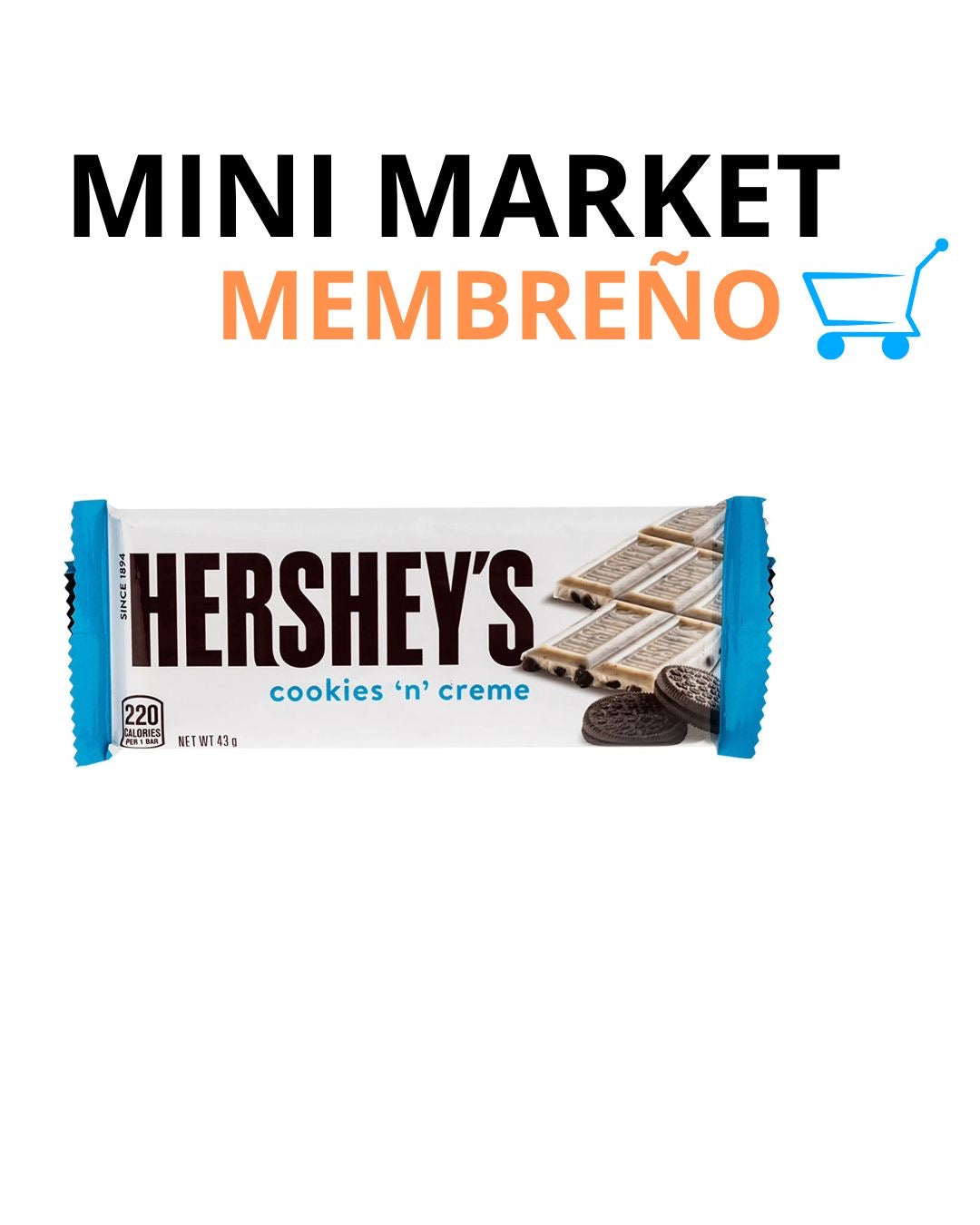 Chocolate Hershey con galleta 43g
