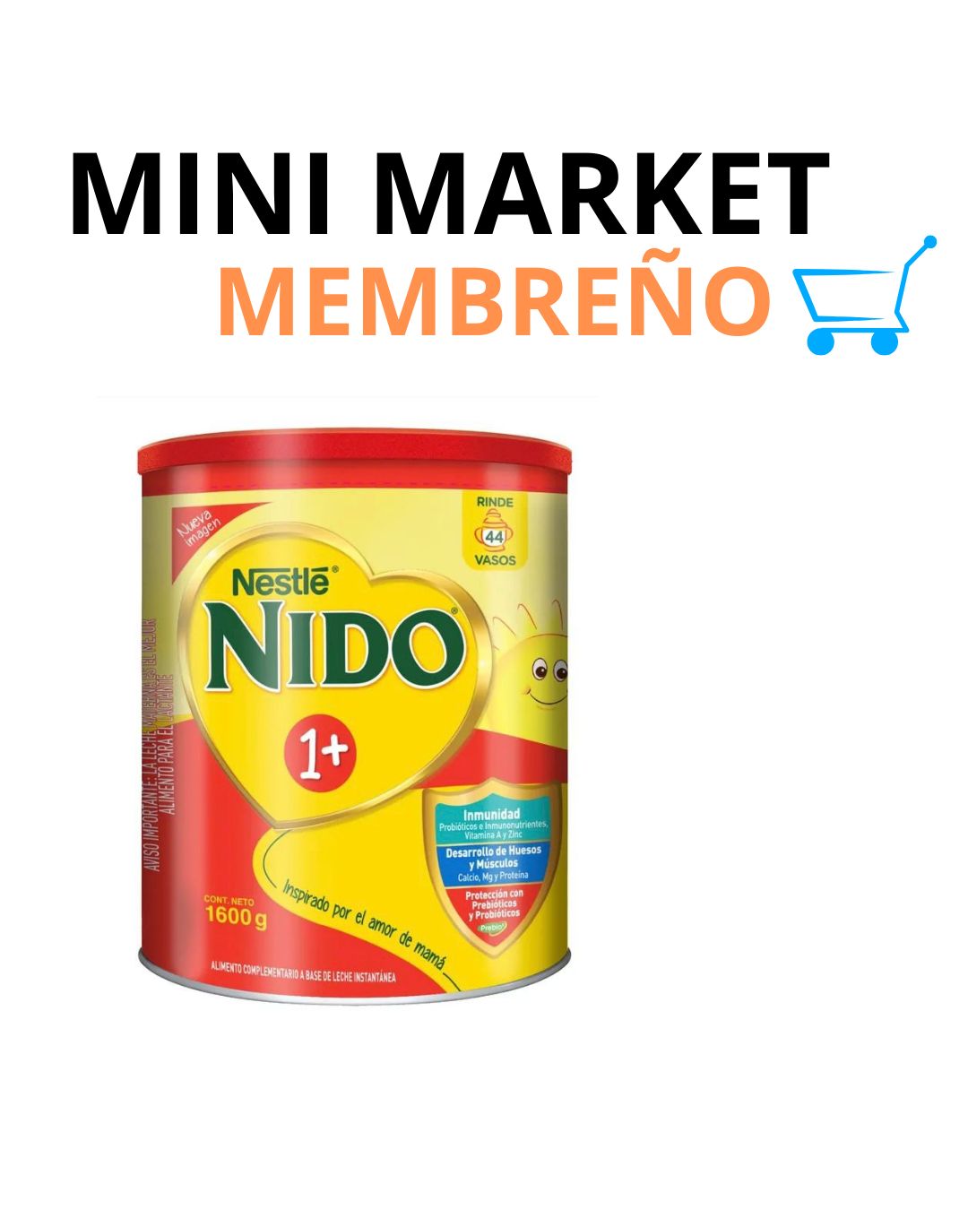 Leche nido 1+ 1600g