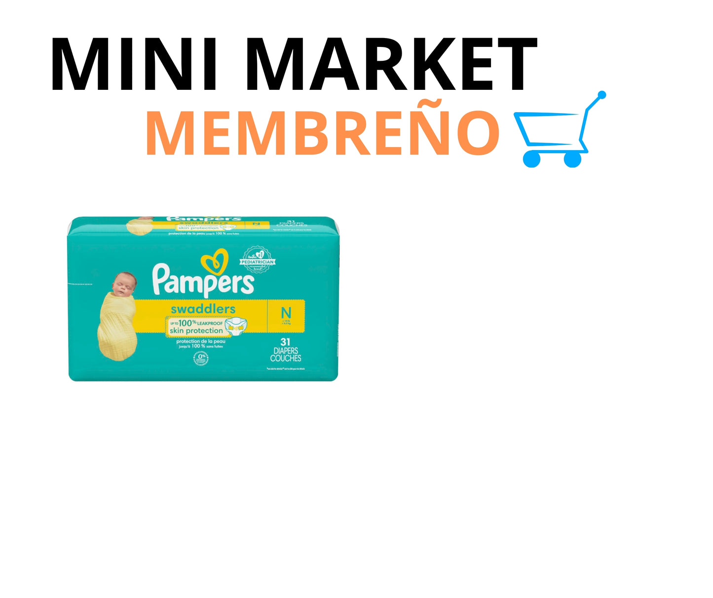 Pampers Swaddlers recién nacidos 31 unidades