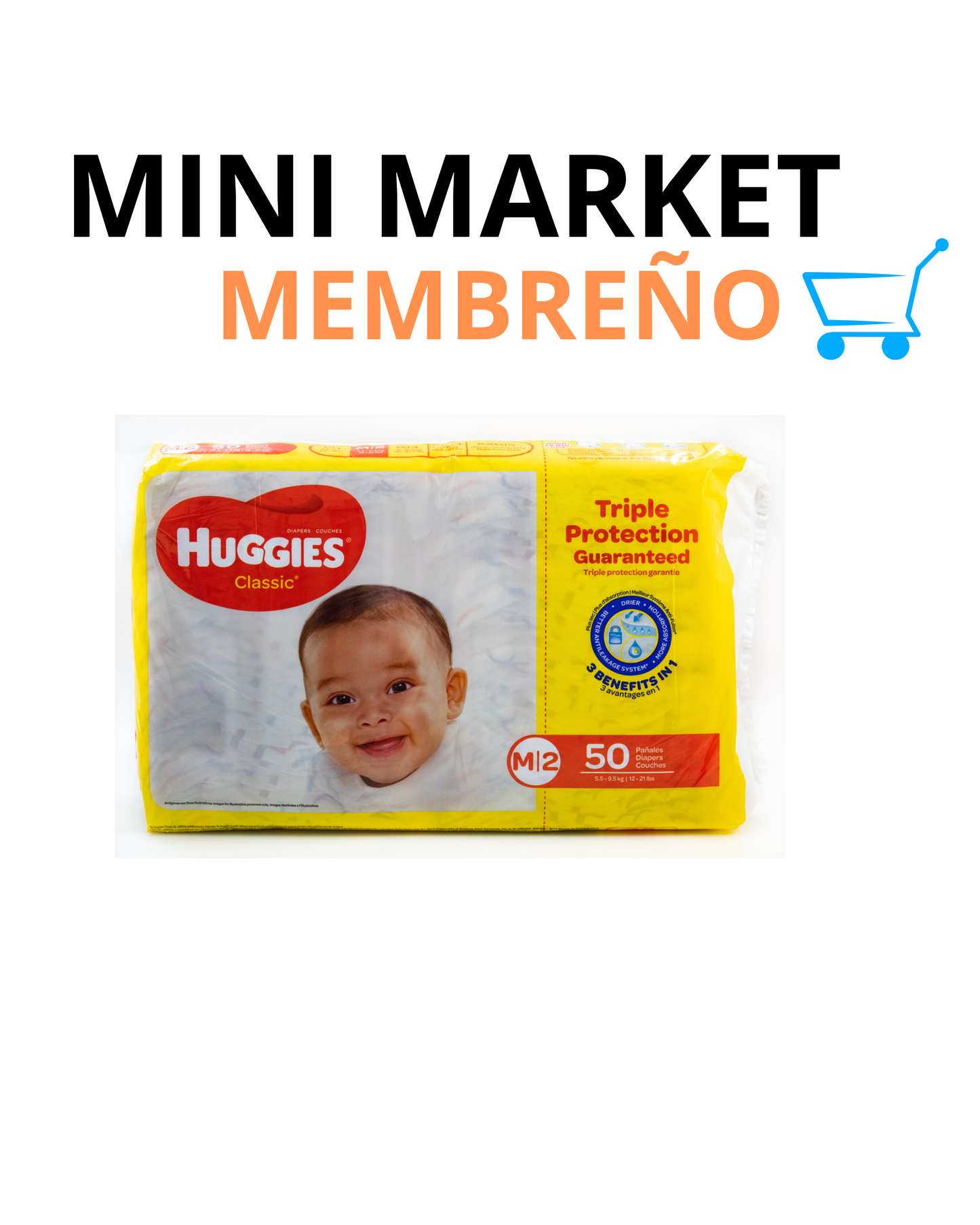 Pampers Huggies clásico M2 50 unidades