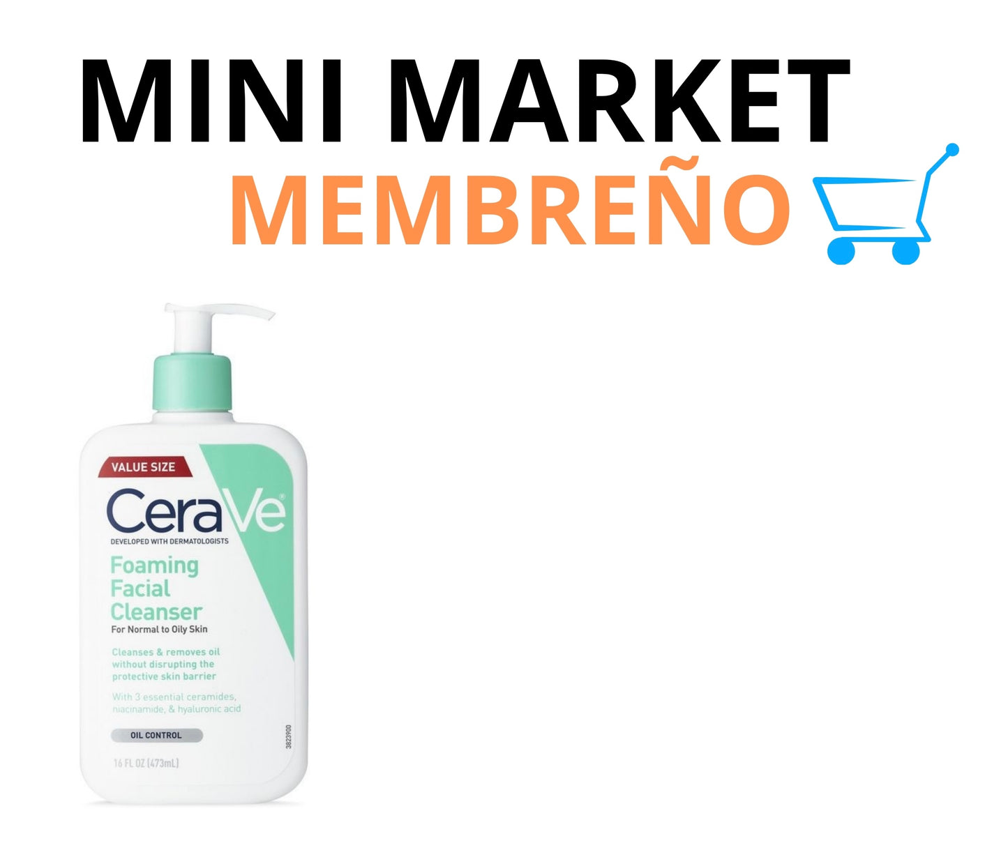 Cerave limpiador facial espumoso 473ml