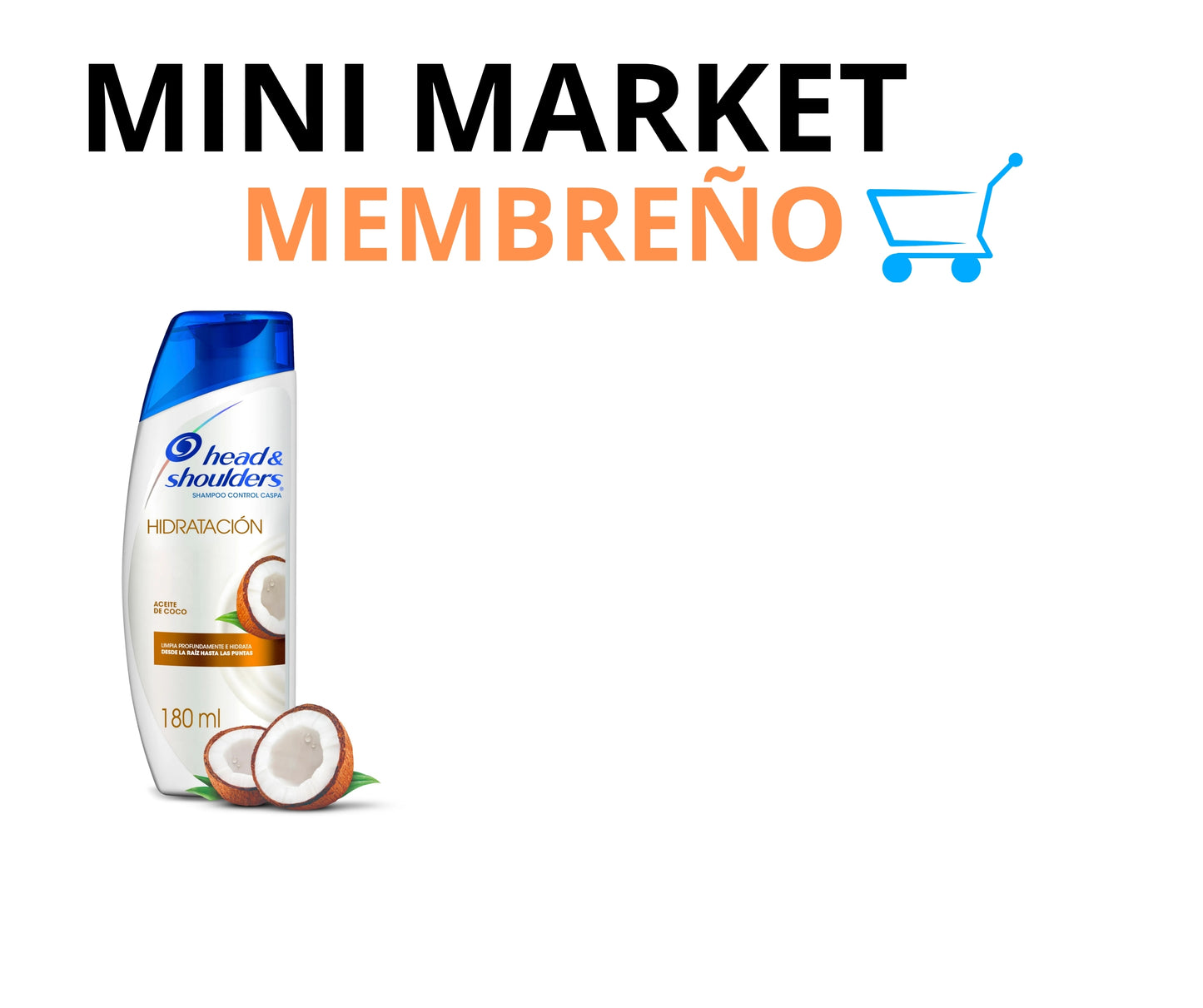 Shampoo Head & shoulders hidratación coco 180ml
