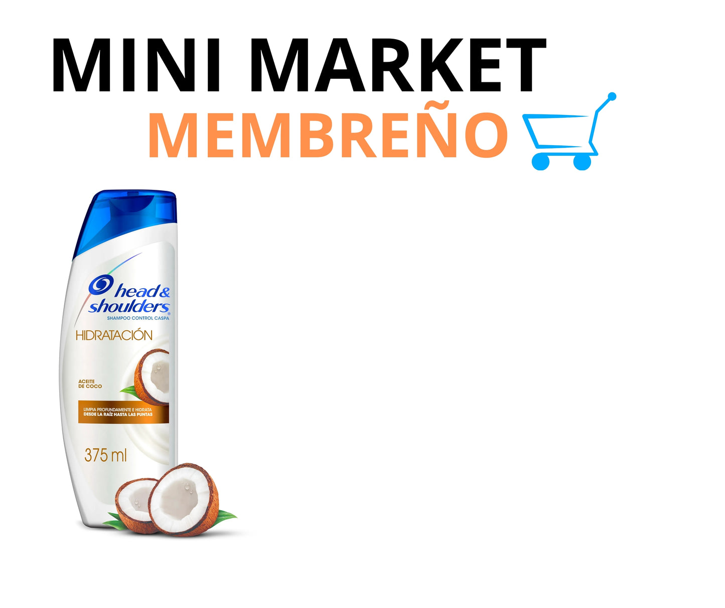 Shampoo Head & shoulders hidratación coco 375ml