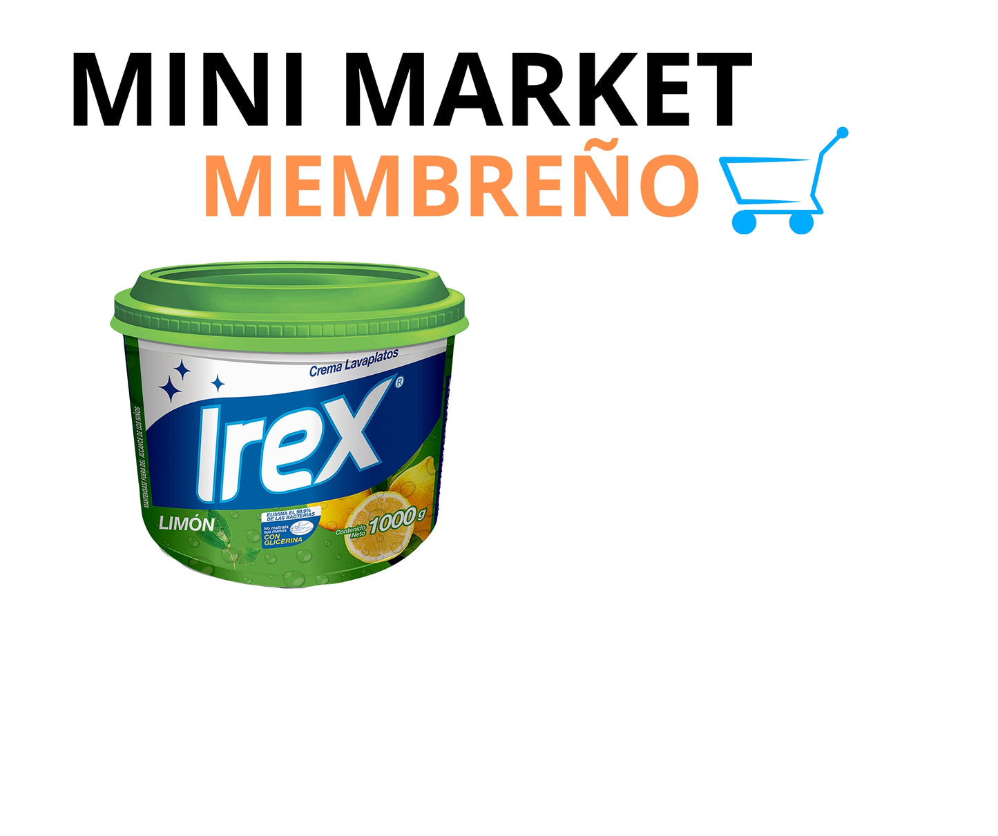 Crema lavaplatos irex limón 1kg