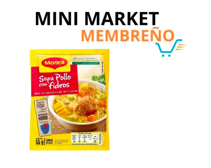 Sopa de pollo con fideos Maggi 57g