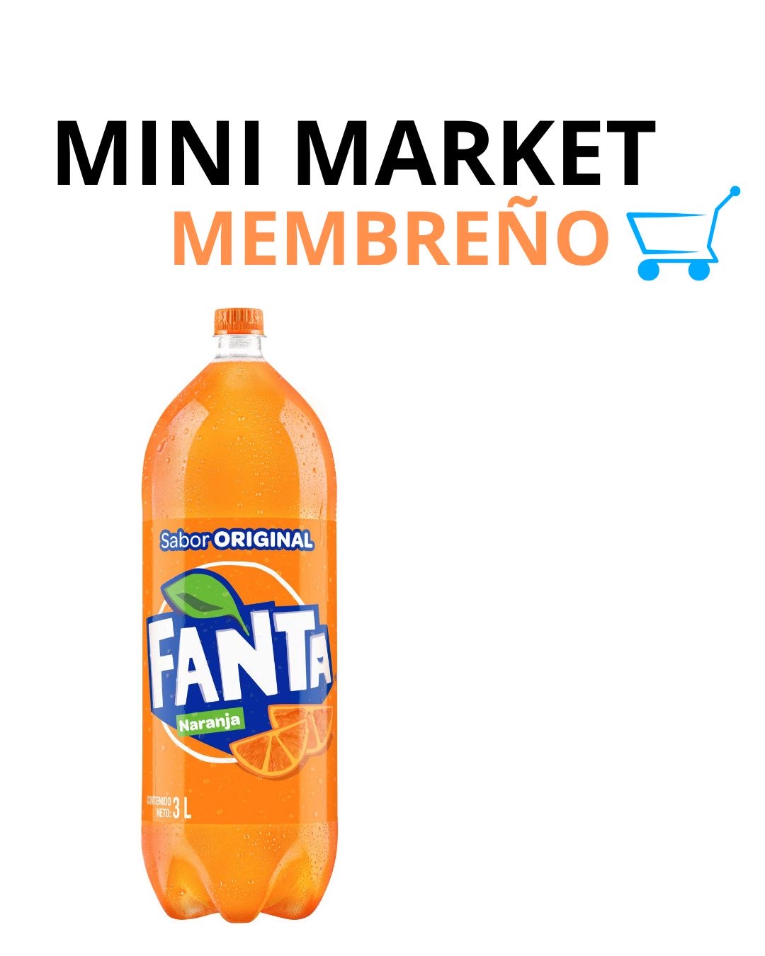 Gaseosa fanta naranja 3 litros