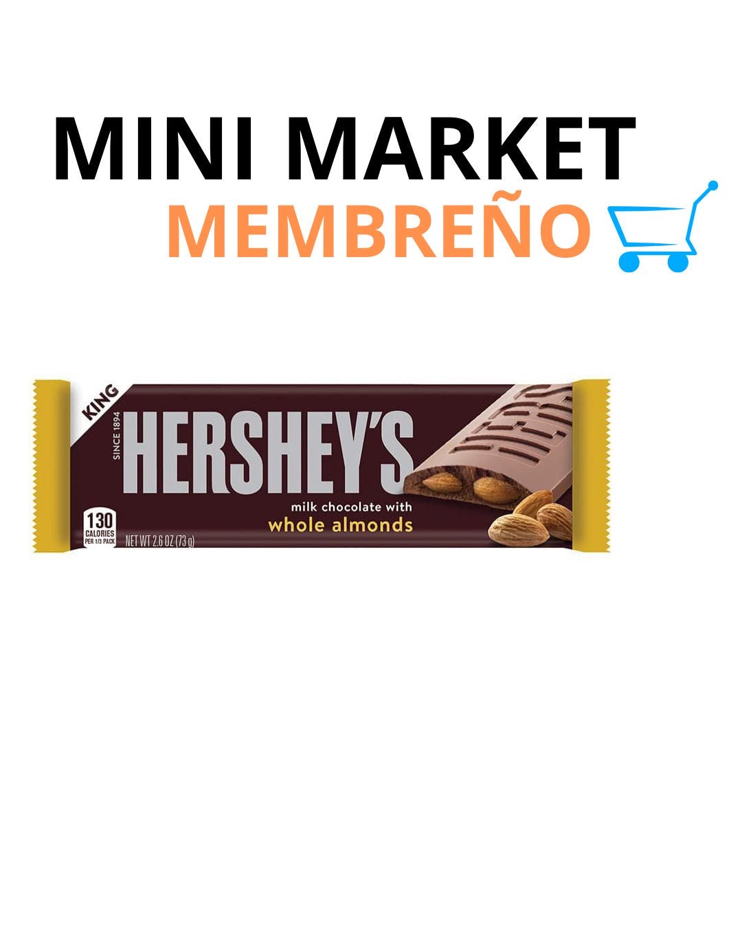 Chocolate Hershey con almendra