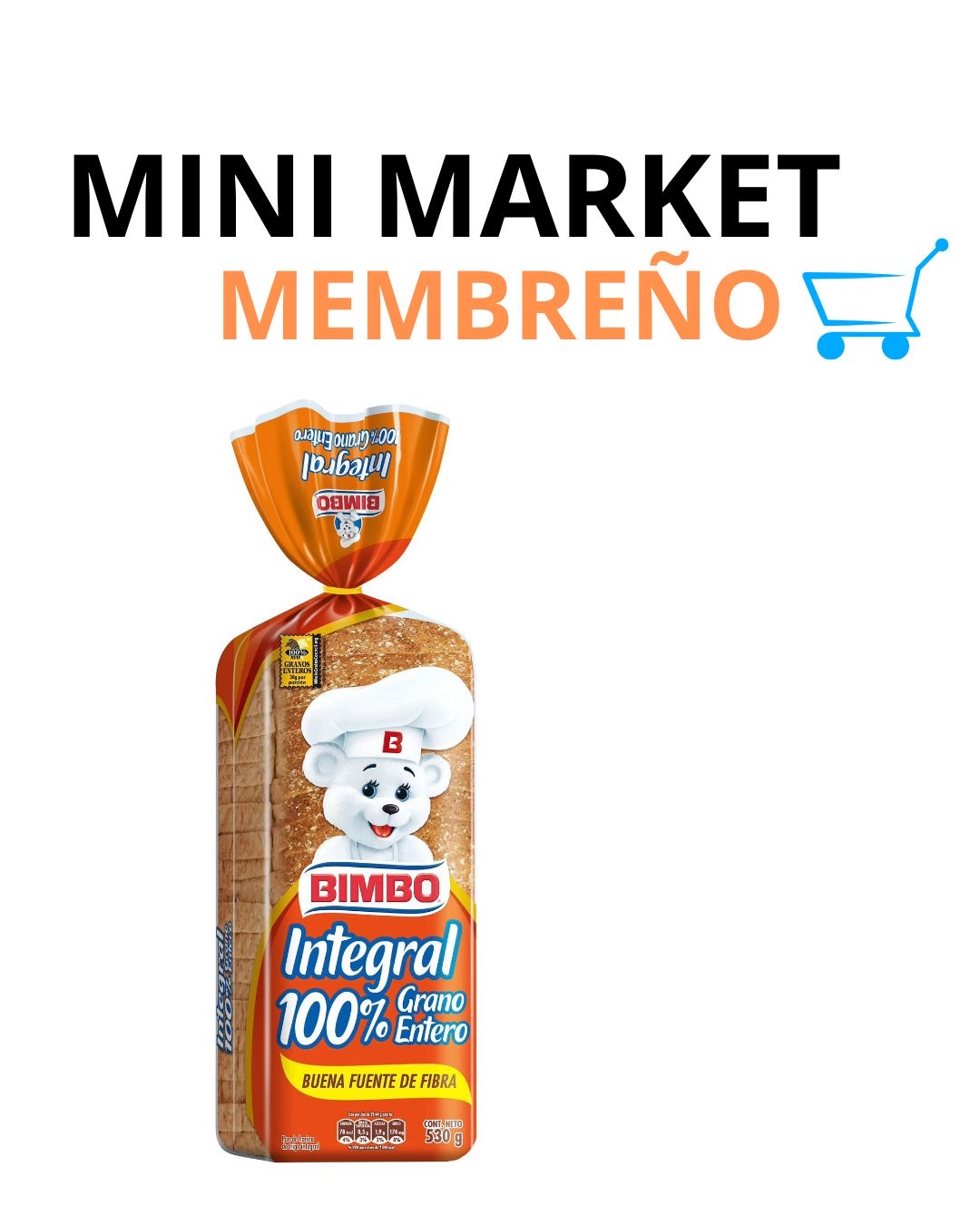 Pan integral Bimbo 530g