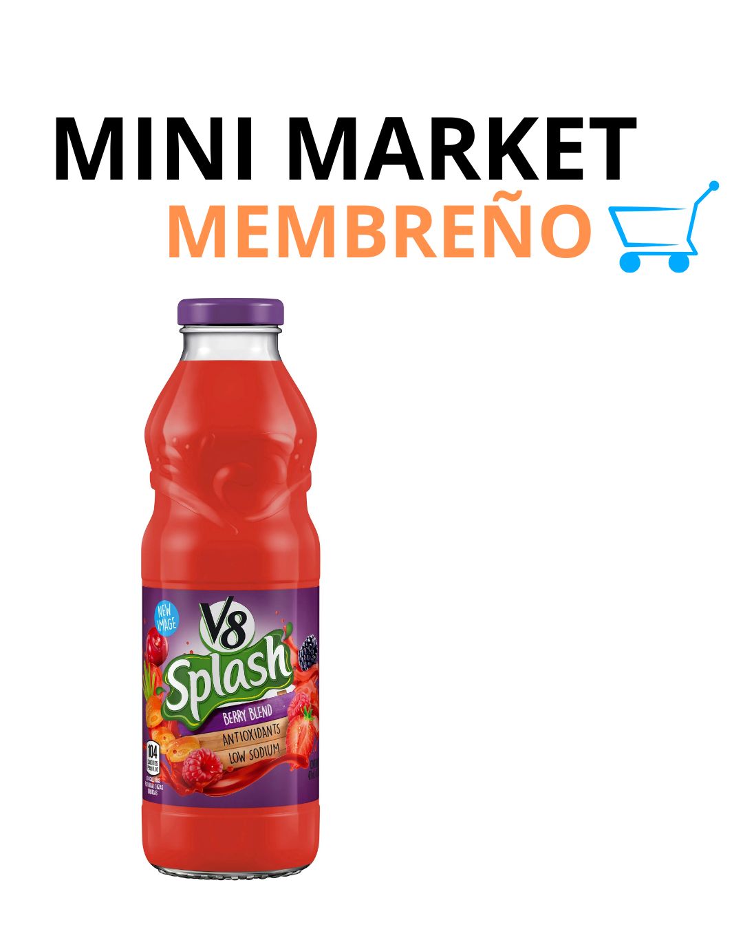 Jugo v8 splash kiwi y fresa 475ml