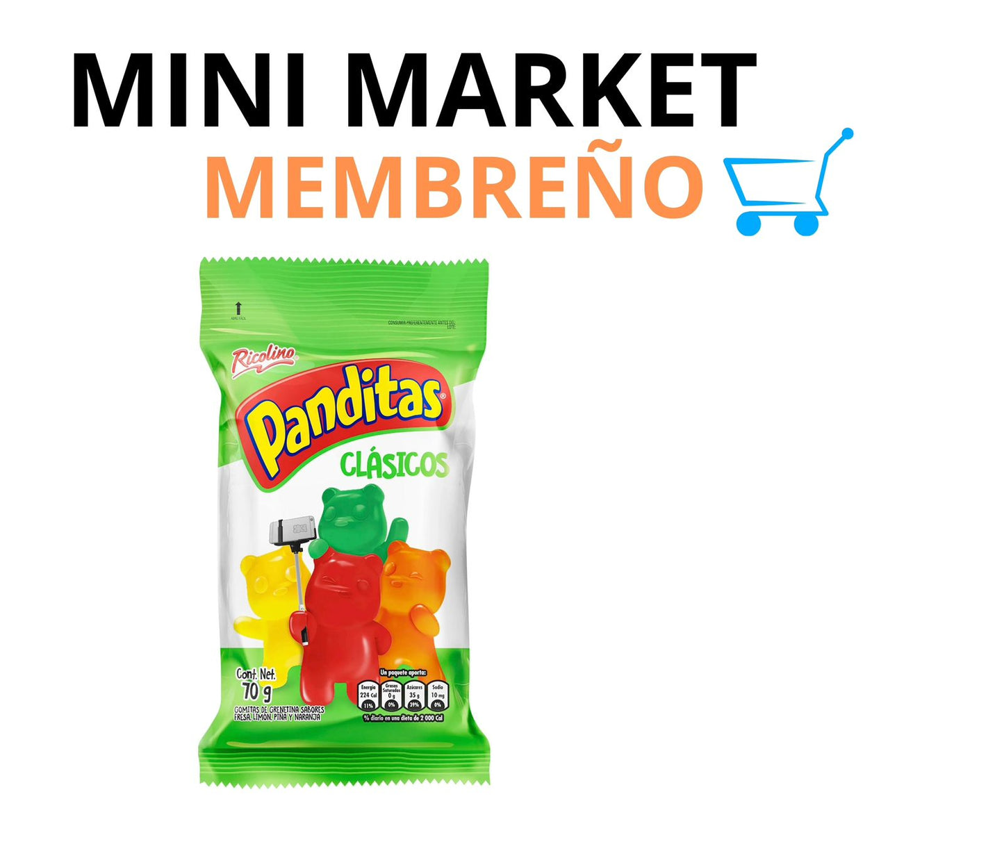 Gomitas panditas clásicos 70g
