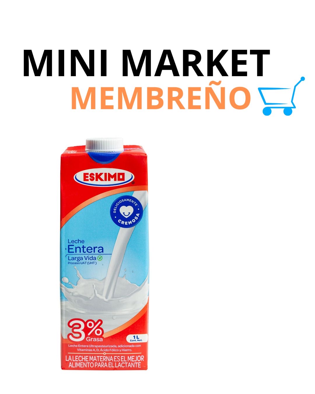 Leche eskimo entera 1lt