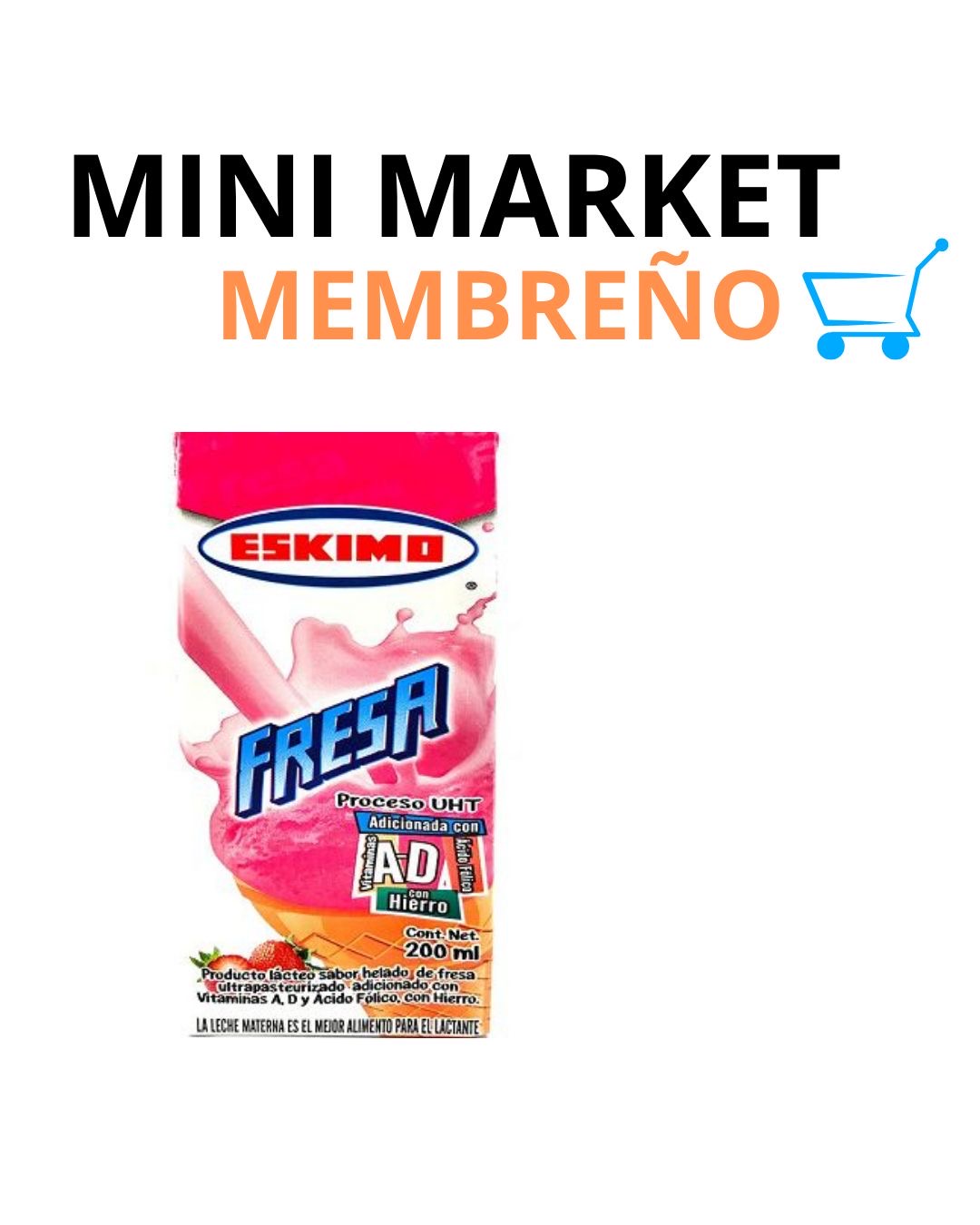 Lechelado eskimo fresa 200ml