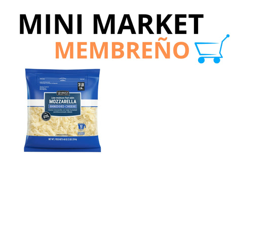 Queso mozzarella rayado Member’s Selection 3lbs