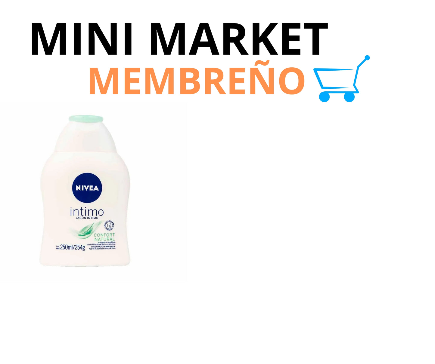 Jabón íntimo nivea confort natural 250ml
