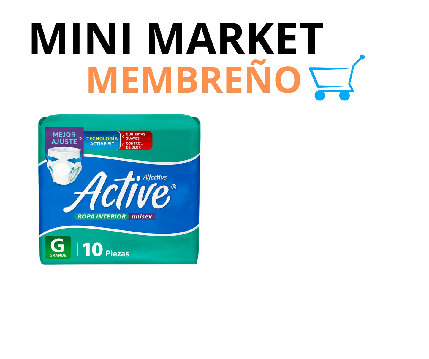 Pampers para adultos affective talla G 10 unidades