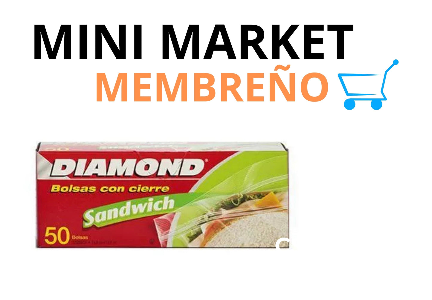 Bolsa con cierre ziploc diamond 50 unidades