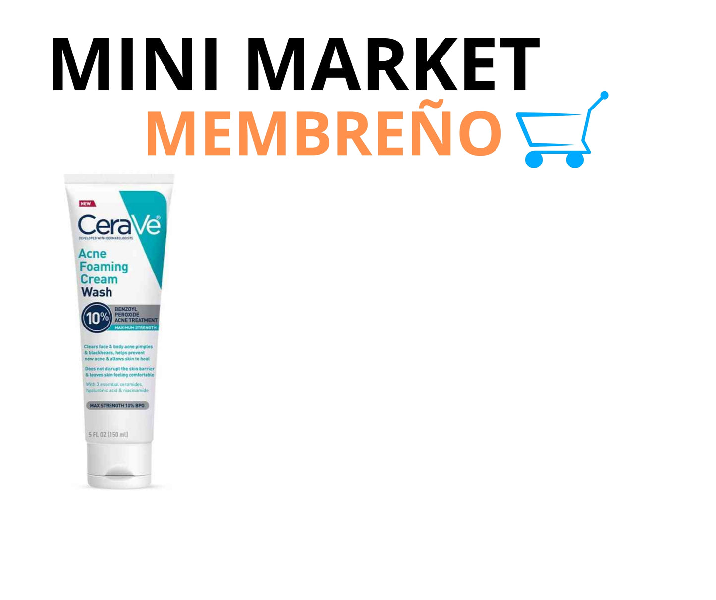 Cerave limpiador facial acné espumoso 150ml