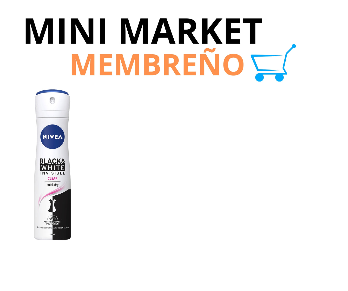 Desodorante nivea spray b&w invisible 150ml