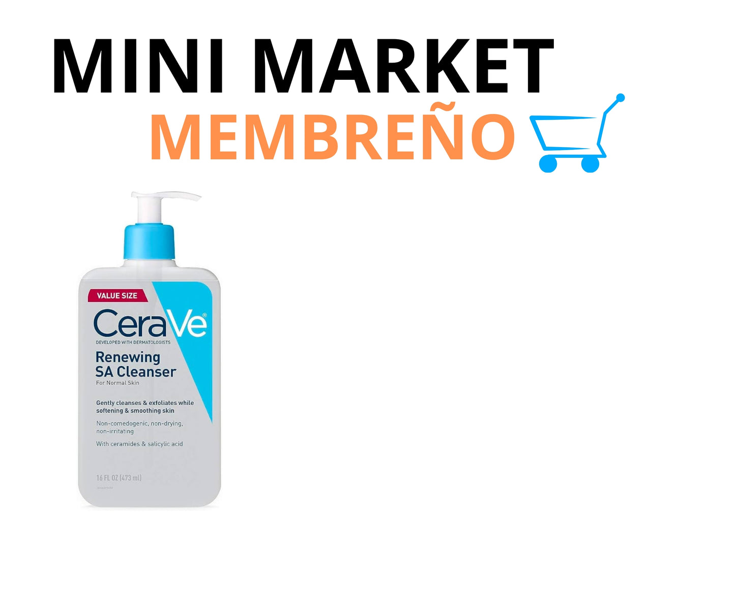 Cerave Limpiador facial exfoliante 473ml