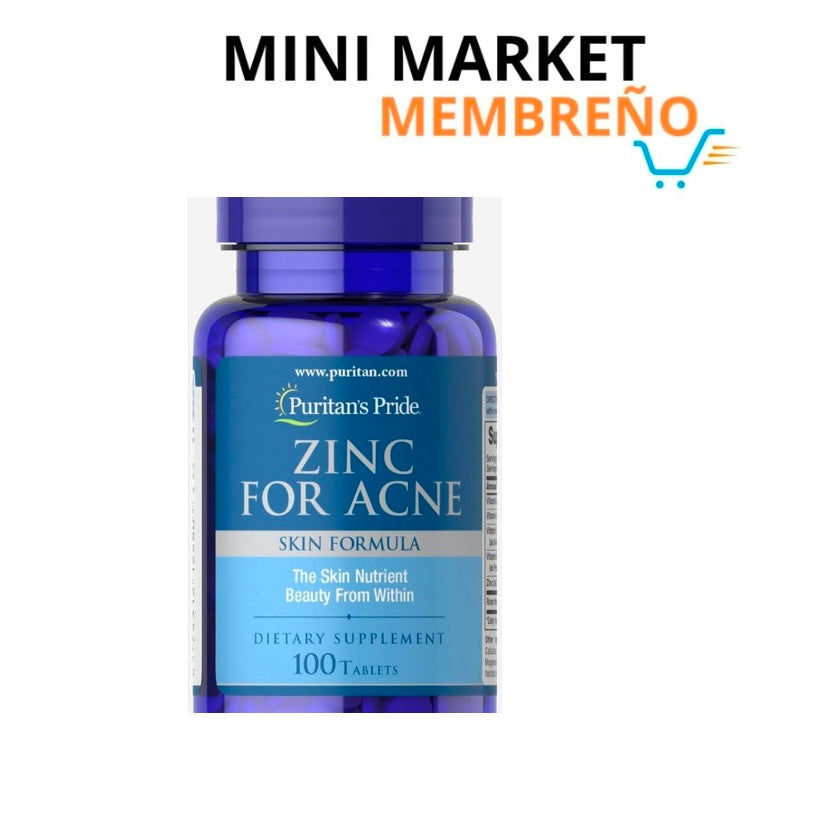Zinc para acné 100 tabletas