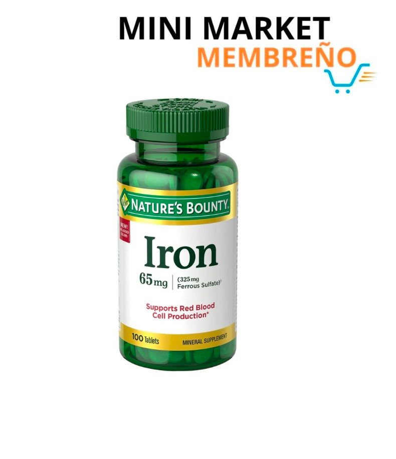 Hierro 65mg 100 tabletas